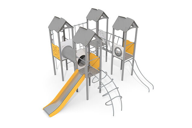 3D rendering af Wieża do zabawy - Active poczwórna wieża z zestawem do wspinaczki