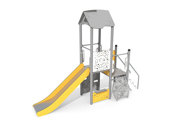 3D rendering af Wieża do zabawy - Active - podwójna wieża z dyskiem