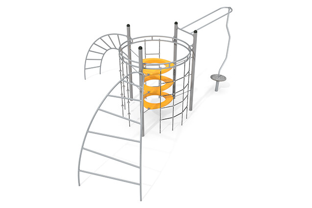 3D rendering af Konstrukcja wspinaczkowa - Active okrągła konstrukcja z karuzelą