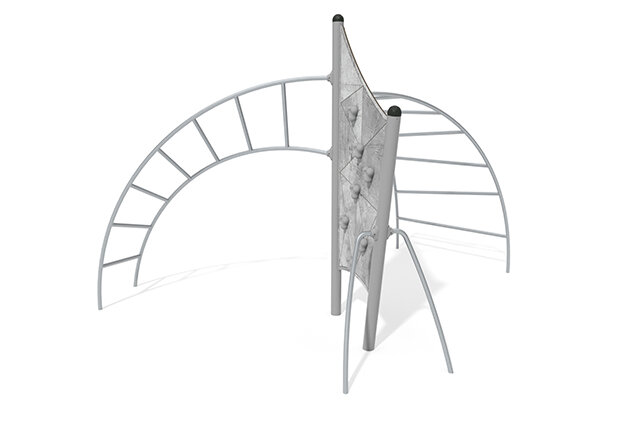 3D rendering af Konstrukcja wspinaczkowa - Active ścianka wspinaczkowa z drabinkami