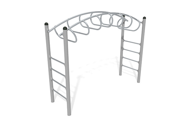 3D rendering af Tor przeszkód - Active zakrzywione drążki gimnastyczne z drabinkami