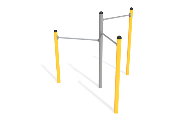 3D rendering af Tor przeszkód – Active potrójne drążki gimnastyczne 2