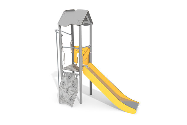 3D rendering af Wieża do zabawy - Active pojedyncza wieża ze zjeżdżalnią