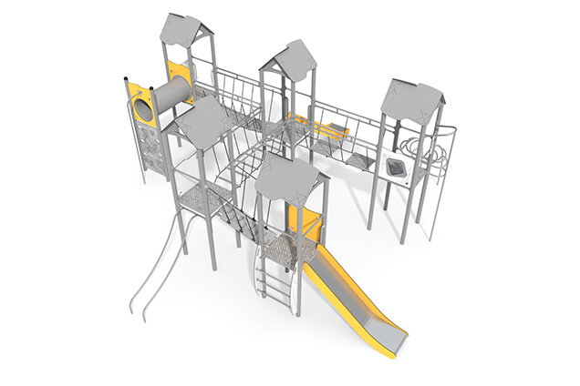 3D rendering af Wieża do zabawy - Active - pięciowieżowy zestaw zabawowy