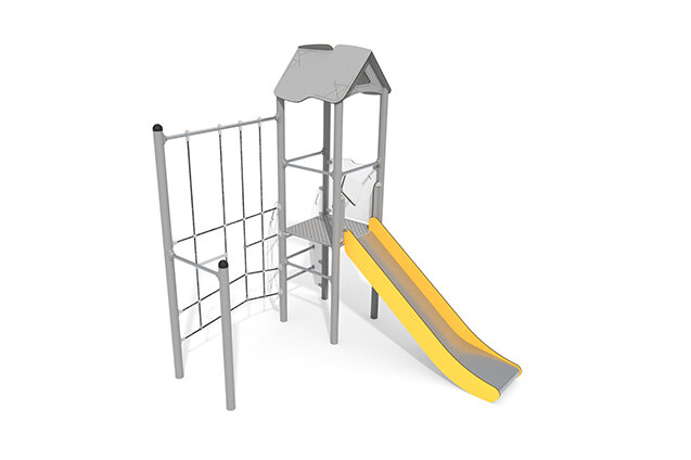 3D rendering af Wieża do zabawy - Active - pojedyncza wieża z siatką do wspinania