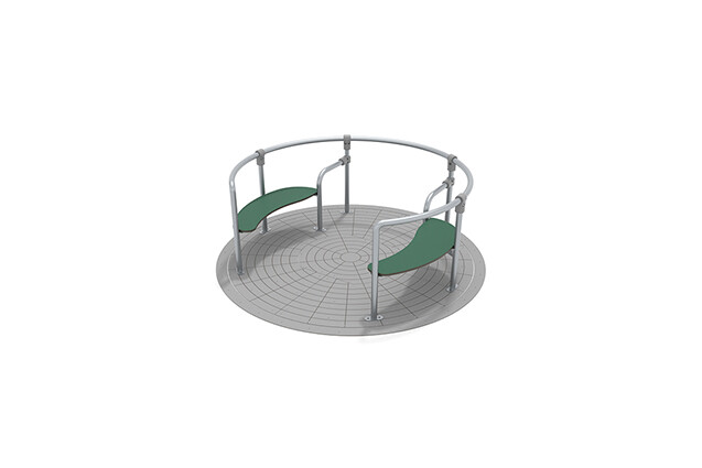 3D rendering af Karuzela - na 1 wózek inwalidzki zielona Ø174 cm
