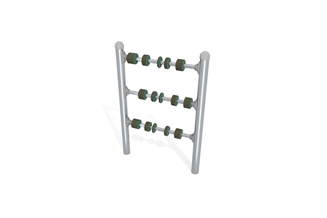 3D rendering af Tablica aktywności - panel sensoryczno-edukacyjny zielony