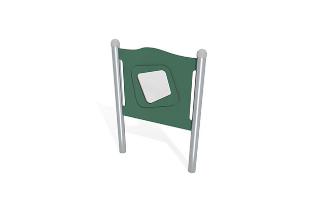 3D rendering af Tablica aktywności - panel z lustrem zielony