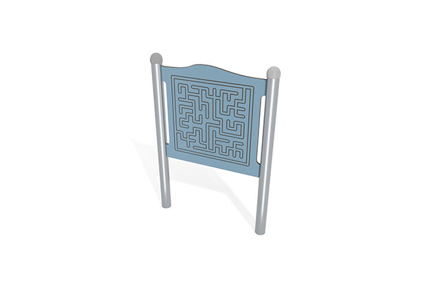 3D rendering af Tablica aktywności - ilustracja labiryntu - niebieski