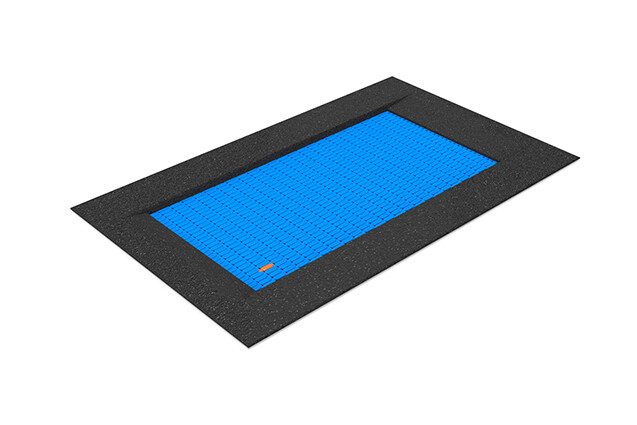 3D rendering af Trampolina – przystosowana dla wózków inwalidzkich z podjazdami