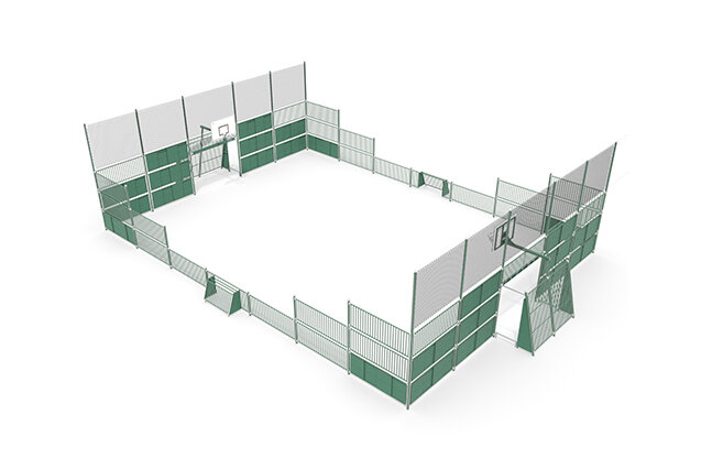 3D rendering af Boisko wielofunkcyjne - Sport Arena 5, 20,76 x 14,20 m, kolor zielony