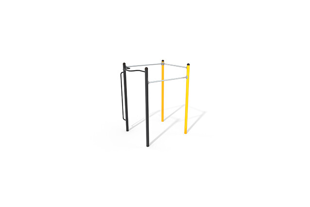 3D rendering af Fitness - Stojak do podciągania Street Workout żółty