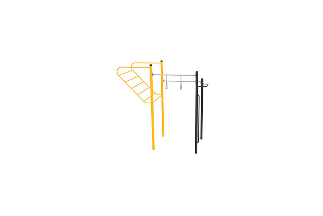 3D rendering af Fitness - Street workout multi tool 1 żółty