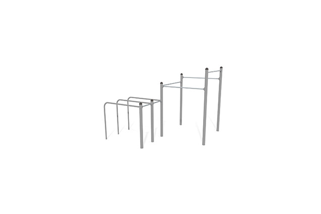 3D rendering af Fitness - Multinarzędzie do treningu ulicznego 2 - szare