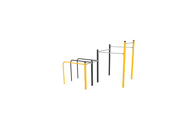 3D rendering af Fitness - Multinarzędzie do treningu ulicznego 2 - żółte