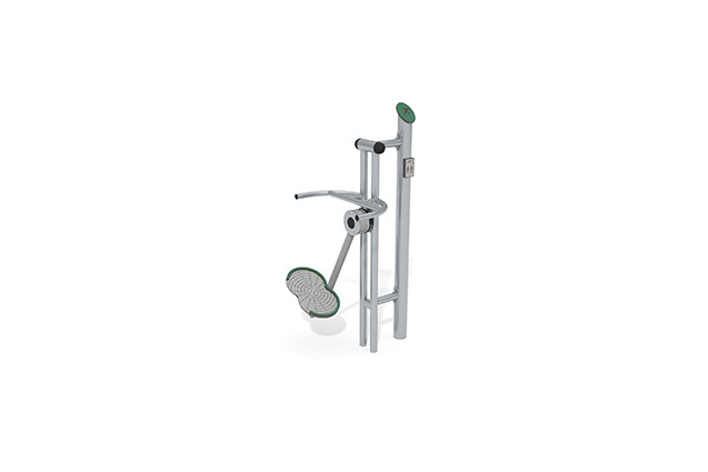 3D rendering af Fitness - Narty powietrzne - Zewnętrzne Inox zielone