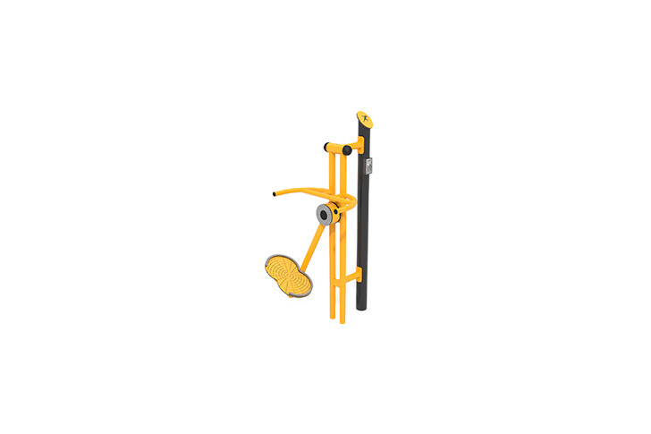 3D rendering af Fitness - Narty powietrzne - zewnętrzne w kolorze żółtym