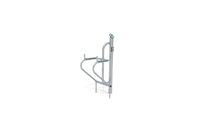 3D rendering af Fitness - Podciągacz do nóg Outdoor Inox niebieski