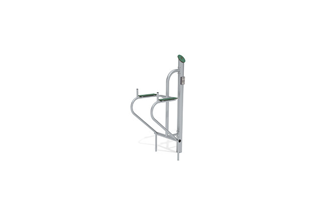 3D rendering af Fitness - Podciągacz do nóg Outdoor Inox zielony