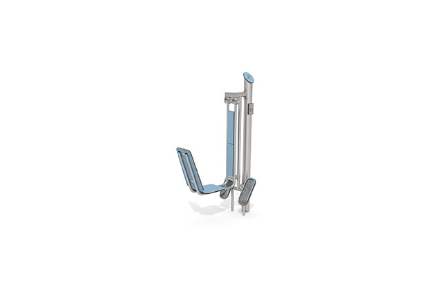 3D rendering af Fitness - Prasa do nóg Outdoor Inox niebieska