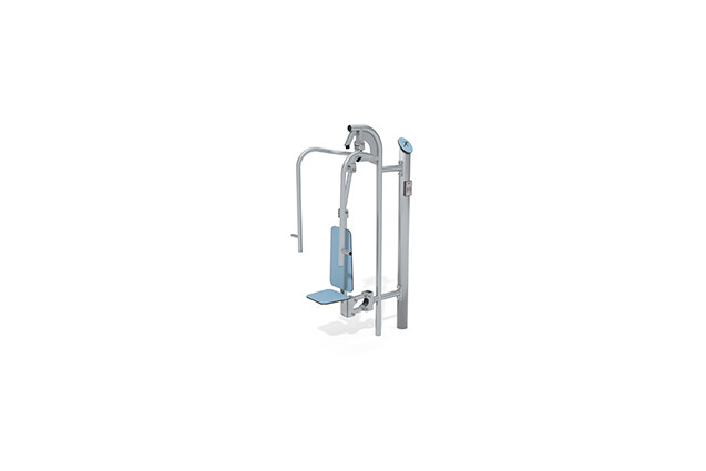 3D rendering af Fitness - Prasa do wyciskania na klatkę piersiową Outdoor Inox niebieska
