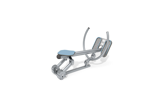 3D rendering af Fitness - Wioślarz zewnętrzny Inox niebieski