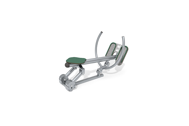 3D rendering af Fitness - Wioślarz zewnętrzny Inox zielony