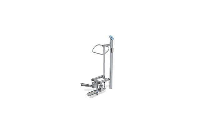 3D rendering af Fitness - Outdoor Inox Stepper niebieski