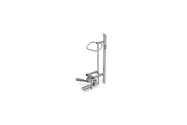 3D rendering af Fitness - Stepper zewnętrzny Inox szary