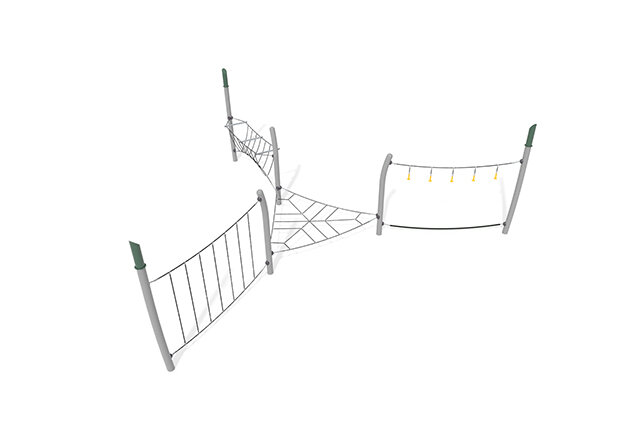 3D rendering af Tor przeszkód - Acrobat tor przeszkód 8 - zielony/czarny