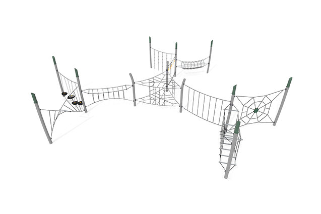 3D rendering af Tor przeszkód - Acrobat tor przeszkód 10 - zielony/czarny