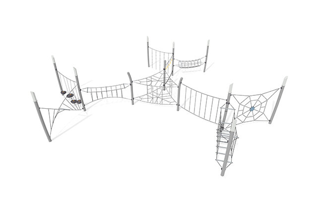 3D rendering af Tor przeszkód - Acrobat tor przeszkód - 10 szary/czarny