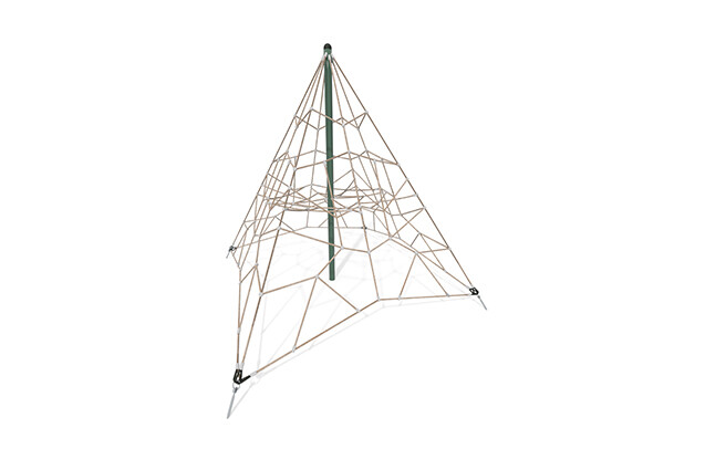 3D rendering af Siatka wspinaczkowa - piramida Acrobat 1 zielona/beżowa