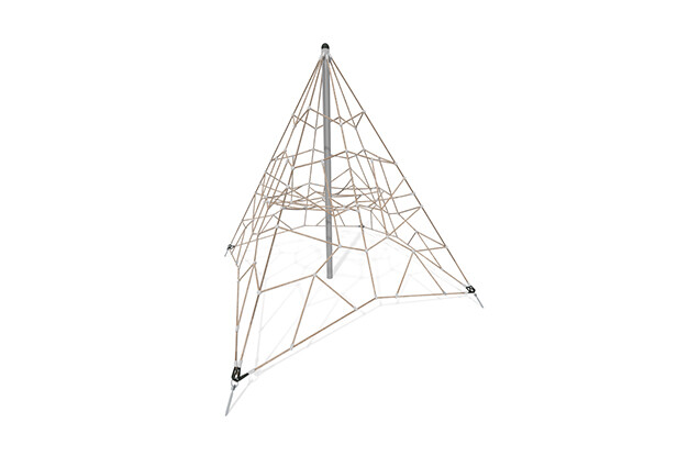 3D rendering af Siatka wspinaczkowa - piramida Acrobat 1 szara/beżowa