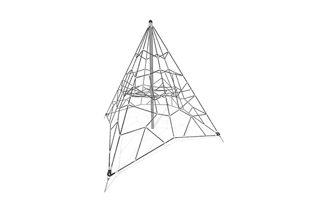 3D rendering af Siatka wspinaczkowa - piramida Acrobat 1 szara/czarna