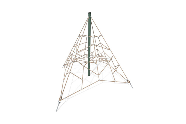 3D rendering af Siatka wspinaczkowa - piramida Acrobat 2 zielona/beżowa