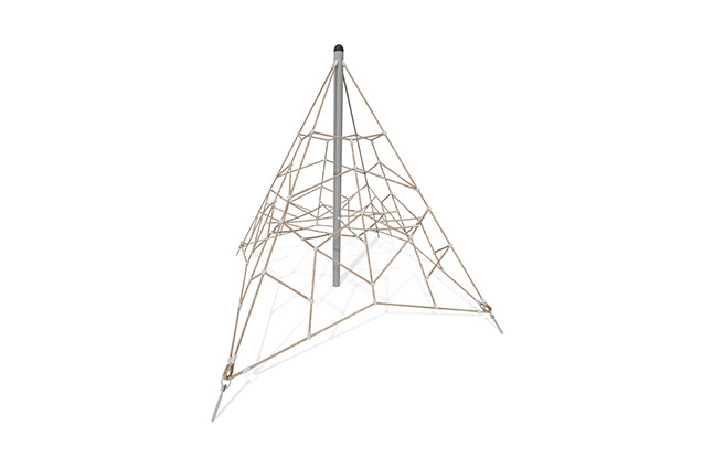 3D rendering af Siatka wspinaczkowa - Acrobat Pyramid 2 szary/beżowy