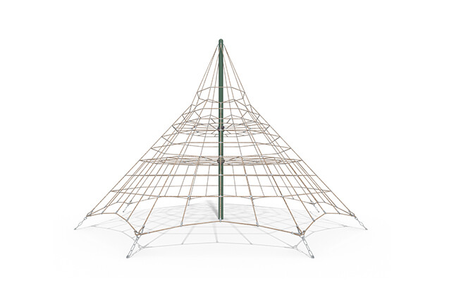 3D rendering af Siatka wspinaczkowa - piramida Acrobat 4 zielona/beżowa