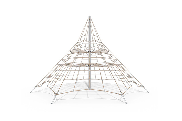 3D rendering af Siatka wspinaczkowa - Acrobat Pyramid 4 szary/beżowy