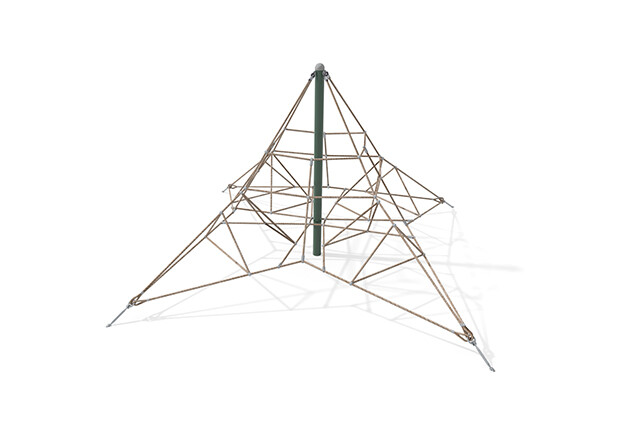 3D rendering af Siatka wspinaczkowa - Acrobat Pyramid 5 zielona/beżowa