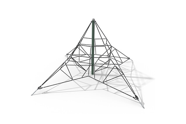 3D rendering af Siatka wspinaczkowa - Acrobat pyramid 5 zielona/czarna
