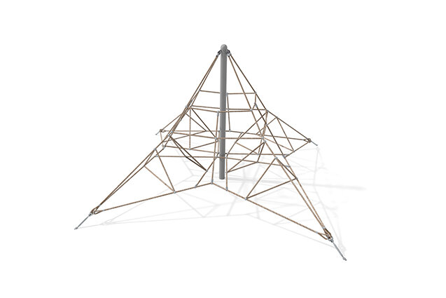 3D rendering af Siatka wspinaczkowa - Acrobat pyramid 5 szary/beżowy