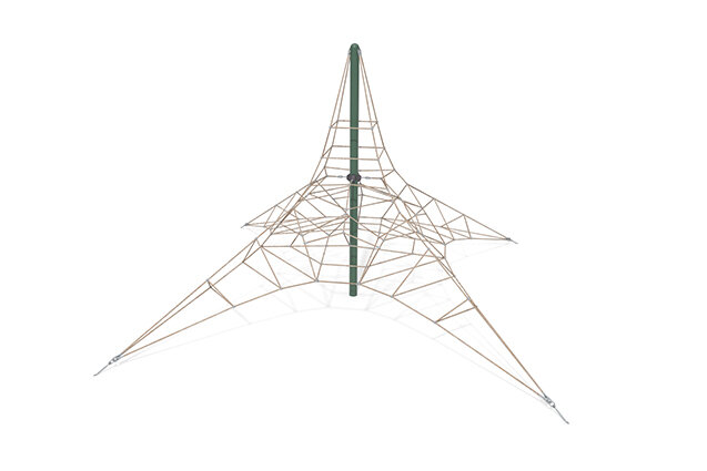 3D rendering af Siatka wspinaczkowa - piramida Acrobat 6 zielona/beżowa