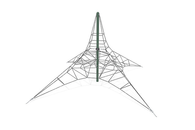 3D rendering af Siatka wspinaczkowa - piramida Acrobat 6 zielona/czarna