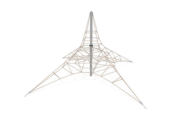 3D rendering af Siatka wspinaczkowa - Acrobat Pyramid 6 szara/beżowa