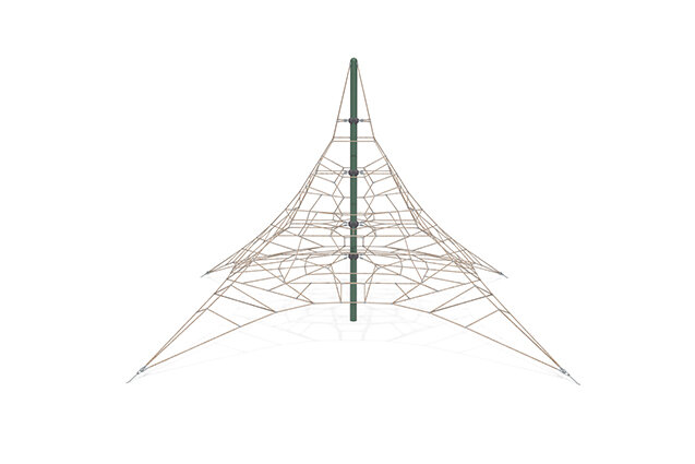 3D rendering af Siatka wspinaczkowa - piramida Acrobat 7 zielona/beżowa