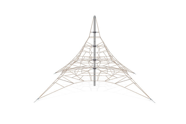 3D rendering af Siatka wspinaczkowa - Acrobat Pyramid 7 szary/beżowy