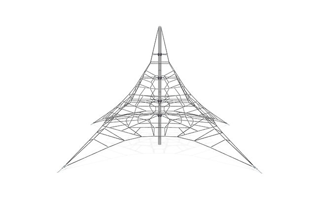 3D rendering af Siatka wspinaczkowa - Acrobat Pyramid 7 szary/czarny