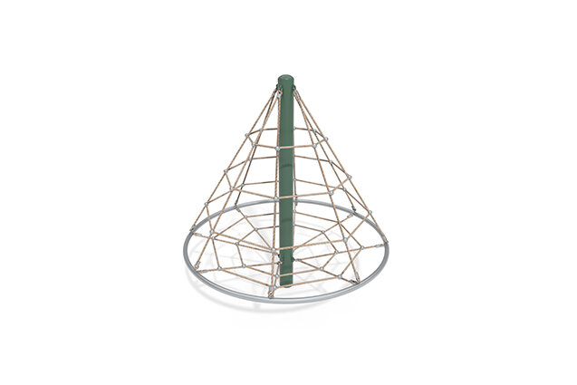 3D rendering af Siatka wspinaczkowa - stożek Acrobat 1 zielony/beżowy