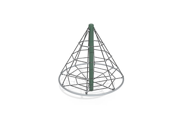 3D rendering af Siatka wspinaczkowa - stożek Acrobat 1 zielony/czarny